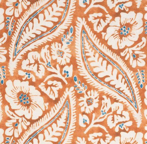 Derived from a 19th century ‘Indienne’... How To Paint Paisley Pattern, Indian Fabric Patterns, Vintage Block Print, Fabric Design Textile, Textile Patterns Design Fashion Texture, Fabric Prints Design Textiles, Cute Fabric Prints, Printed Fabric Texture, Prints For Fabrics