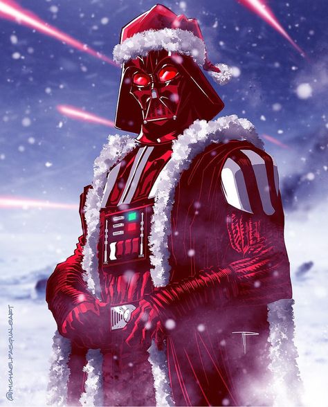 Santa Vader Christmas Darth Vader, Natal Wallpaper, Vader Wallpaper, Vader Art, Merry Sithmas, Star Wars Wallpaper Iphone, Darth Vader Wallpaper, Nerd Christmas, George Lucas Star Wars