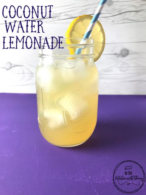 Coconut Water Drink Recipes, Coconut Water Drinks, Coconut Water Recipes, Coconut Water Smoothie, Best Lemonade, Squeezed Lemon, Coconut Smoothie, Infused Water Recipes, Fruit Infused Water