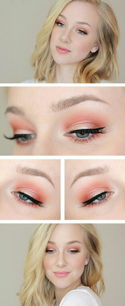 Too Faced Sweet Peach palette tutorial Sweet Peach Palette, Looks Kylie Jenner, Different Makeup Looks, Eyes Game, Peach Palette, Makeup Video, Hooded Eye Makeup, Makeup Guide, Makeup Eyes