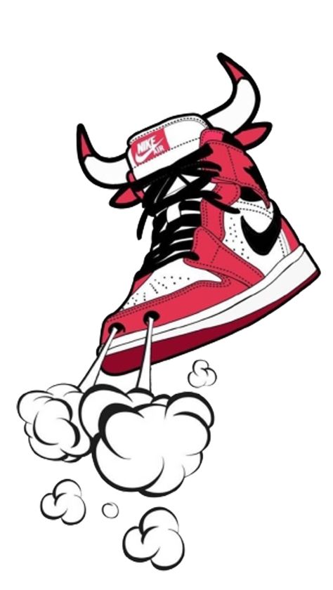 Chicago Bulls Graffiti, Nike Sign Drawing, Nike Illustration Artworks, Nike Artwork, Chicago Bulls Art, Chicago Bulls Tattoo, Nike Drawing, Nike Cartoon, Bull Artwork