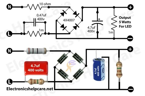 Power Supply Circuit Diagram, Simple Electronic Circuits, Electronics Projects For Beginners, Power Supply Design, Ac To Dc, Power Supply Circuit, Electronic Circuit Design, Electrical Circuit Diagram, Electronics Basics