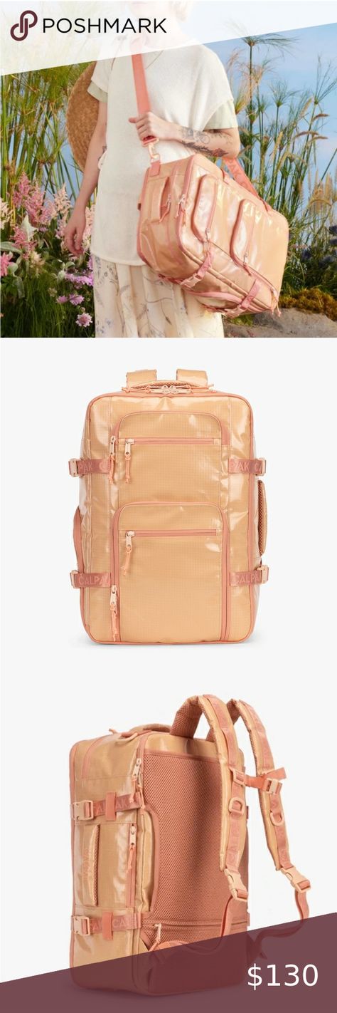 Calpak Terra 26L Laptop Backpack Duffle Bag in Canyon Salmon Color, Laptop Backpack, Laminate, Duffle Bag, Shoulder Strap, Bundles, Laptop, Backpacks, Handbags