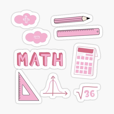 Math Subject, Subject Stickers, Math Design, School Book Covers, Bell Curve, Penanda Buku, Bullet Journal Banner, Preppy Stickers, Homemade Stickers