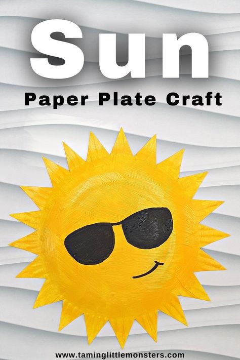 Easy Paper Plate Sun Craft for Kids. This is a fun summer themed arts and crafts idea for toddlers and preschoolers to make. #summer #artsandcrafts #toddler #preschool #kindergarten Paper Plate Sun Craft, Sun Crafts For Kids, Paper Plate Sun, Easy Diy Flowers, Sun Craft, Sun Paper, Sun Crafts, Paper Plate Crafts For Kids, Summer Bash