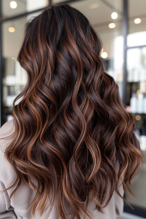 13 Must-Try Balayage Hair Colors for Brunettes This Summer – NeedleStar Babylights Balayage Brunettes, Brunette Hair With Layers And Highlights, Dark To Light Brown Hair Balayage, Full Balayage Brunettes Dark Brown, Hair Biolage Color Balayage Brunettes, Brunette Hair With Caramel Balayage, Partial Balayage Medium Length, Red Brown Balayage On Black Hair, Brunette Red Balayage Hair