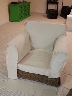 How to Slipcover a Chair the Easy Way! – Less Than Perfect Life of Bliss Diy Chair Covers, White Slipcovers, Reupholster Chair, Reupholster Furniture, Upholstery Diy, Home Decor Colors, Sofa Slipcover, Diy Sofa, Furniture Slipcovers