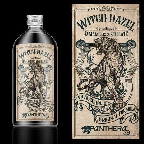 Goth Packaging Design, Vintage Cosmetics Packaging, Witchy Packaging, Dark Packaging, Fruit Juice Packaging, Beauty Products Labels, Bottle Designs, Studio Tattoo, Juice Packaging