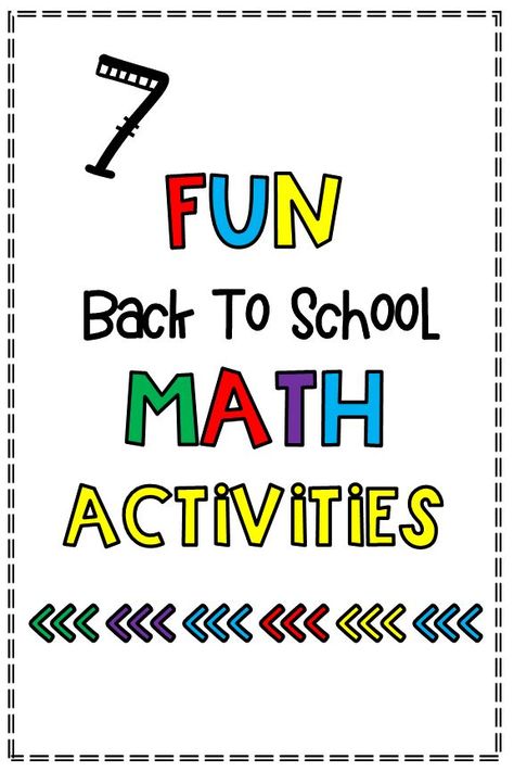 Engage your students from the first day of school with these 7 Fun Back to School Math Activities Back To School Math Activities 1st Grade, First Day Math Activities, First Day Of School Math Activities 2nd, First Day Of Math Class Activities, Fun First Day Of School Activities 2nd Grade, First Day Middle School Activities Math, Get To Know You Activities, Fun Math Activities, Math About Me