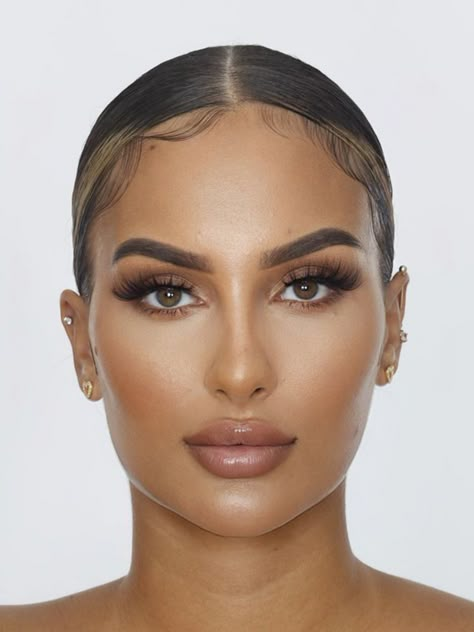 Make Up Inspiration, Makeup For Black Skin, Slicked Back Hair, Natural Glam, Dark Makeup, Glamour Makeup, Makeup Obsession, Glam Makeup, Girls Makeup