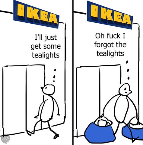 Ikea Jokes Ikea Jokes, Ikea Quotes, Ikea Memes, Mixed Feelings, Sweet Memories, Tumblr Posts, Furniture Ideas, Tea Lights, Funny Pictures