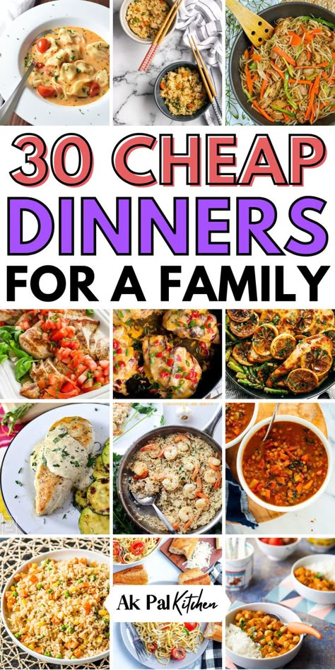 Cheap dinners for a family are easy to make. Discover budget-friendly family meals and affordable family dinners. Explore inexpensive dinner ideas and family meals on a budget for busy weeknights. Try quick and cheap dinners, frugal family dinners, and low-cost family recipes. Enjoy easy budget meals, economical family meals, and family dinner ideas on a budget. Find family meals under $10, cost-effective dinner ideas, and budget dinner recipes. Make sure to try these easy dinner recipes. Cheap Dinners For A Family, Budget Friendly Dinner Recipes, Budget Dinner Recipes, Cheap Dinner Ideas, Cheap Meal Plans, Cheap Family Meals, Inexpensive Dinners, Easy Cheap Dinners, Budget Family Meals