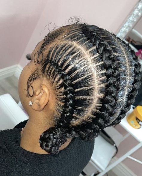 4 stitch braids 4 Stitch Braids, Shaved Hair Cuts, Sleek Ponytail Hairstyles, Feed In Braids Hairstyles, Box Braids Hairstyles For Black Women, Stitch Braids, Quick Braided Hairstyles, Dyed Natural Hair, Protective Hairstyles Braids