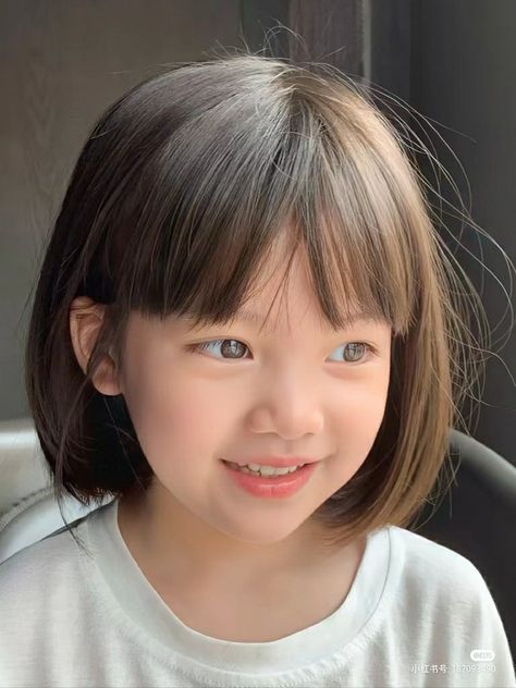 Haircut For Baby Girl Short Hair, Girls Short Haircut Kids With Bangs, Haircut Kids Girl, Baby Haircut Girl, Kids Haircut For Girls Medium, Kids Bangs Hair, Baby Girl Haircut, Toddler Bob Haircut, Toddler Bangs