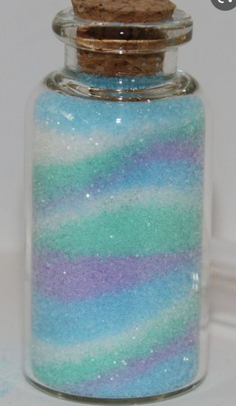 Sand Art Bottles Diy, Sand Ornaments, Sand Jars, Sand Jar, Sand Art Crafts, Sand Art Projects, Bottle Necklace Diy, Coloured Sand, Sand Art Bottles