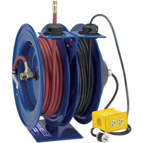 Wylaco Supply | Coxreels C-L350-5016-A Air And Electric Hose Reel Air Hose Reel, Cable Reels, Hose Reels, Spring Drive, Electrical Cord, Hose Reel, Air Hose, Small Engine, Repair Shop