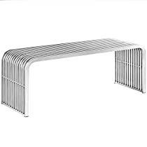 Check this out on Amazon Contemporary Living Rooms, Stainless Steel Bench, Modern Style Living Room, Steel Bench, Living Room Corner, Metal Bench, Living Room Bench, Stainless Steel Tubing, Modern Bench