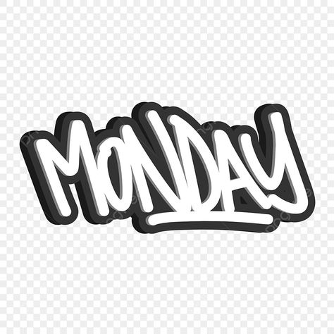 Monday Lettering, Hand Style, Letter Vector, Art Lettering, Fonts Typography, Modern Typography, Lettering Typography, Decorative Letters, Art Png