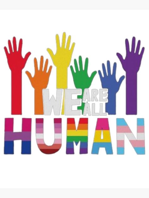 #support #lgbt #lgbtq+ #hands #colors I Support Lgbtq, Lgbtq Support, We Are All Human, Plastic Stickers, Personalized Water Bottles, Sticker Design, Vinyl Sticker, Classic T Shirts, Collage