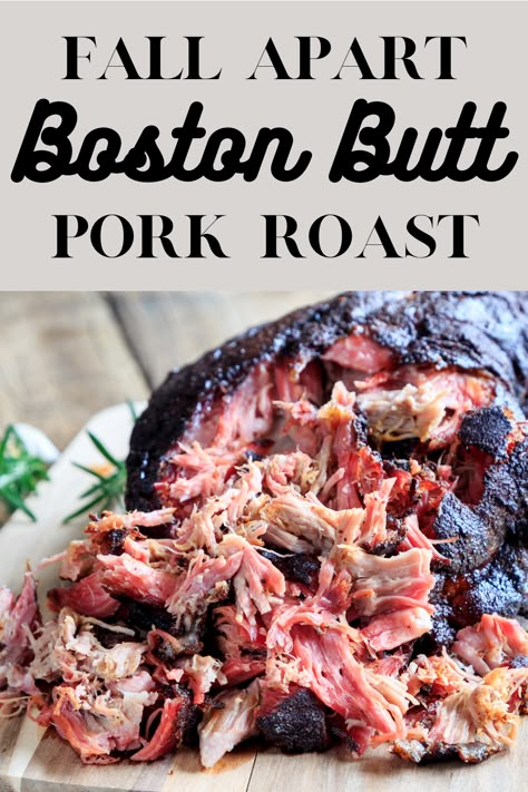 Tender Boston marinated Pork Butt Roast Recipe practically falls apart as you cut it. This pork butt or Boston Roast is perfect on its own, and in many other ways. It’s rubbed with a simple marinade and cooked slow and low for that tender fall apart roast we all love. #bostonbuttrecipe #PorkButtRecipe #RoastBostonButtRecipe Reheating Pulled Pork Crock Pot, Smoker Pulled Pork Recipe, Smoker Pulled Pork, Reheat Pulled Pork, Pellet Grill Pulled Pork, Pork Smoker Recipes, Pulled Pork Smoker Recipes, Pork Loin Pulled Pork, Grilled Pulled Pork