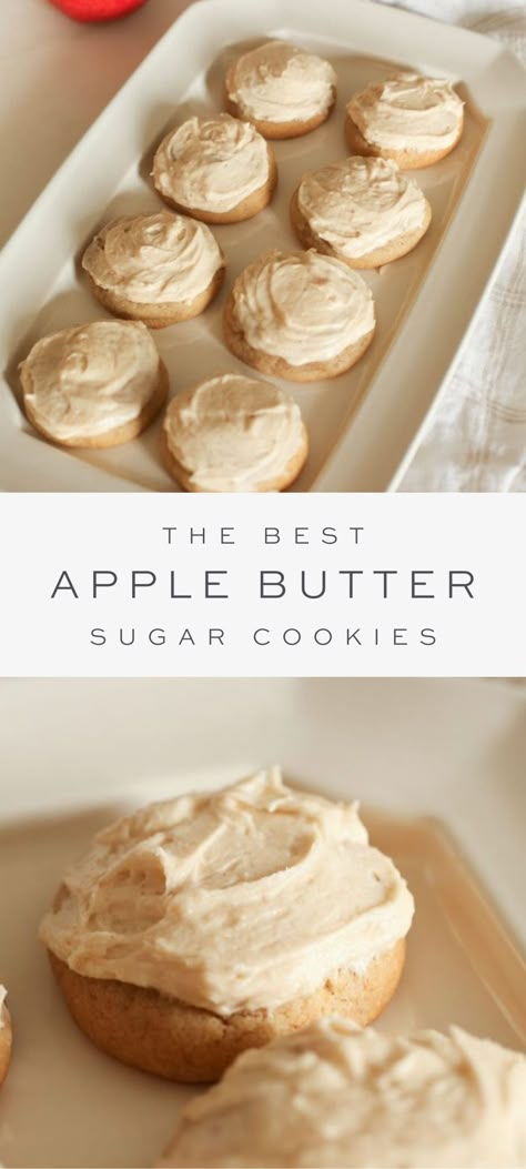 Apple Butter Cookies, Flavored Sugar Cookies, Butter Sugar Cookies, Julie Blanner, Flavored Sugar, Apple Butter, Baking Sweets, Fall Baking, Melt In Your Mouth