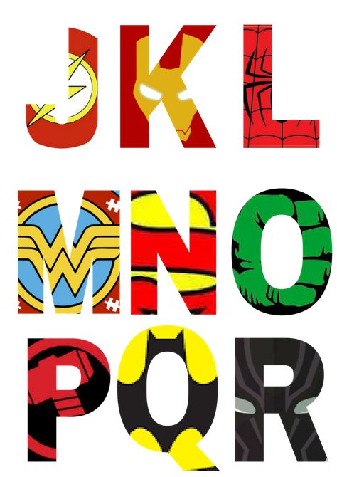 Free Printable Superhero Alphabet Letters | Party with Unicorns Avengers Birthday Party Decorations, Superhero Party Invitations, Superhero Alphabet, Superhero Letters, Superhero Party Decorations, Marvel Birthday Party, Marvel Party, Superhero Crafts, Superhero Classroom