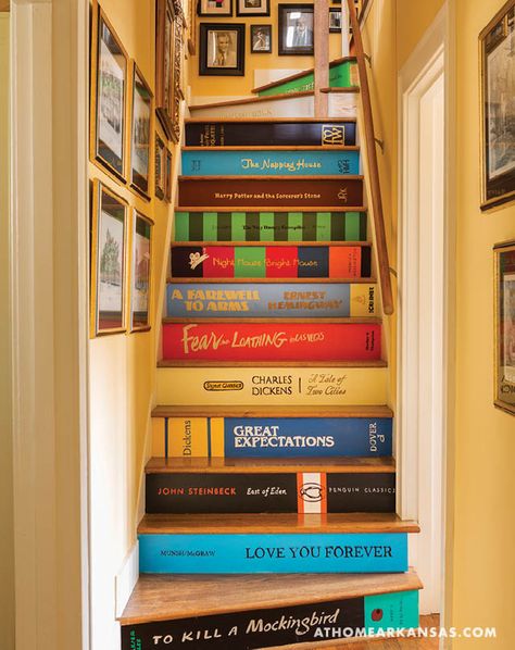 Book Staircase, Ideas For Stairs, Home Stairs, Painted Staircases, House Of Turquoise, Stairs Design Modern, Painted Stairs, Basement Stairs, Home Goods Decor