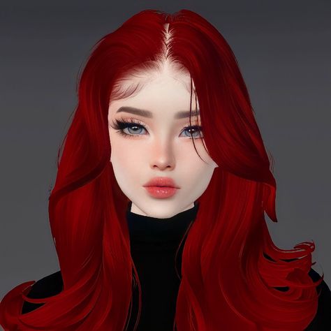 Sims Red Hair, Imvu Red Hair, Music Video Outfits Ideas, Pfp Red Hair, Red Hair Pfp, Music Video Looks, Red Hair Icon, Outfits Ideas For Summer, Music Video Outfits