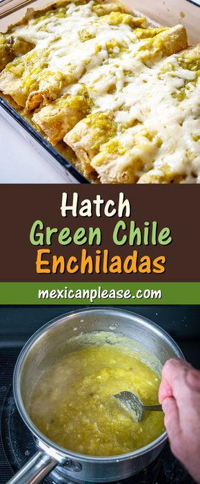 Hatch Pepper Recipes, Mexican Food Recipes Enchiladas, Hatch Green Chili Recipe, Hatch Chili Recipes, Hatch Chile Recipes, Roasted Green Chili, Green Chili Enchiladas, Green Chile Enchiladas, Green Chile Recipes