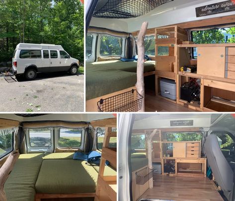 Ford Econoline Van Build Van Builds Ideas, Econoline Van Conversion Interior, Econoline Van, Conversation Van Camper, Camper Van Interior Design, Econoline Camper Van Interior, Econoline Camper Van, Econoline Van Conversion, Cheap Van Conversion