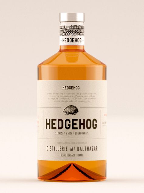 Hedgehog Whisky on Packaging of the World - Creative Package Design Gallery Whiskey Packaging, Whisky Packaging, Whiskey Label, Whiskey Brands, Alcohol Packaging, Bottle Label Design, Whisky Bottle, Beer Packaging, Wine Packaging