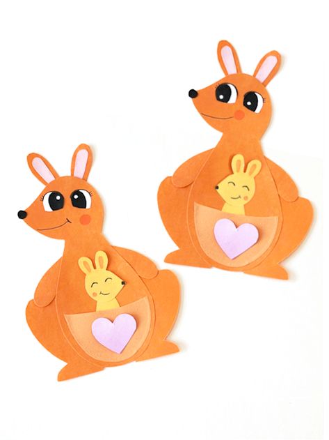 Mother’s Day Kangaroo Craft Kangaroo Template, Kangaroo Craft, Mother And Baby Animals, Prek Crafts, Math Night, Craft To Make, Family Literacy, Mama And Baby, Mother's Day Crafts