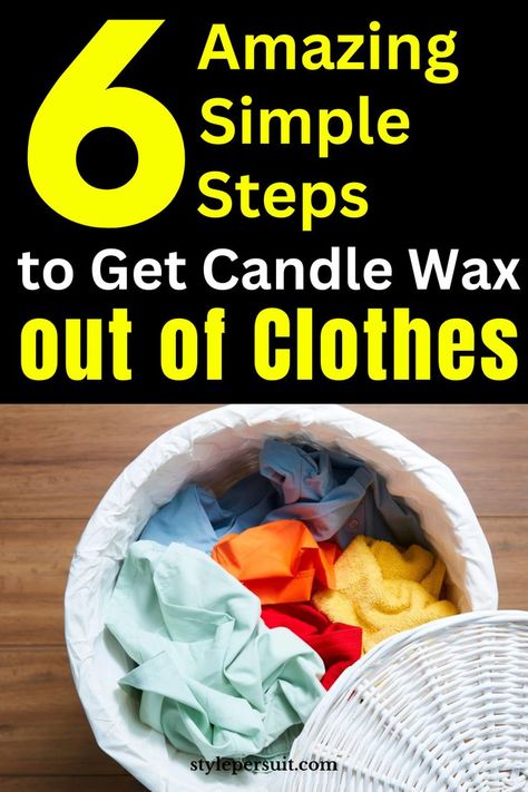 Candle can add warmth and charm to any setting, but the aftermath of a cozy evening can leave you grappling with stubborn candle wax stains on your favorite clothes. Don't fret! With the right approach and a few handy tips, you can effectively remove candle wax stains and restore your garments to their pristine condition. #cleaning #stainremoval Musty Smell Out Of Clothes, Mold Smell, Diy Stain Remover, Stain Removal Guide, Candle Wax Removal, How To Wash Shoes, Mold Remover, House Smells, Homemade Skin Care