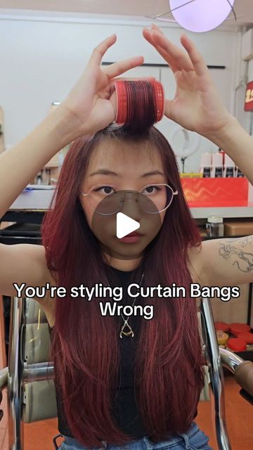 RootsWhereHairBegins | Hair Specialist on Instagram: "Our favourite hack for the perfect Curtain Bangs! Leave it on overnight for more volume and curl #hairtips #hairhacks #hairtips #curtainbangs #stylinghacks #hairtutorial" Overnight Bangs Curl, Curtain Bangs Overnight, Curling Curtain Bangs, How To Curl Curtain Bangs, How To Style Curtain Bangs, Perfect Curtain Bangs, Styling Curtain Bangs, Hair Specialist, Makeup Tricks