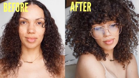 Diy Curly Bangs, Curls Video, Cut Curly Hair, Curly Hair Fringe, Hair Refresh, Diy Haircut, How To Cut Bangs, Curly Bangs, Spring Hair