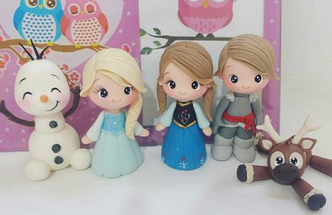 Frozen Fondant, Frozen Decorations, Frozen Theme Cake, Frozen Pasta, Frozen Birthday Cake, Frozen Fever, Frozen Theme, Fondant Toppers, Fondant Figures