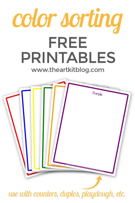 Color Sorting Printable Free, Preschool Color Sorting, Color Sorting Mats Free Printable, Free Sorting Worksheets For Kindergarten, Color Sorting Activities Free Printables, Sorting Activities For Kindergarten, Color Sorting Printable, Color Sorting For Toddlers, Sorting Worksheet