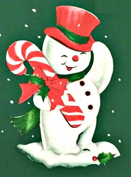 Vintage Snowman Images, Candy Cane Art, Giant Candy Cane, Hello Cute, Vintage Snowman, Giant Candy, Vintage Christmas Images, Mid Century Christmas, Christmas Graphics