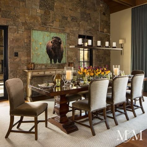 Mountain Lodge Dining Room, Lodge Dining Room, Rustic Luxury, Mountain Lodge, Family Dinners, Jackson Hole, Family Dinner, Dining Area, The Family