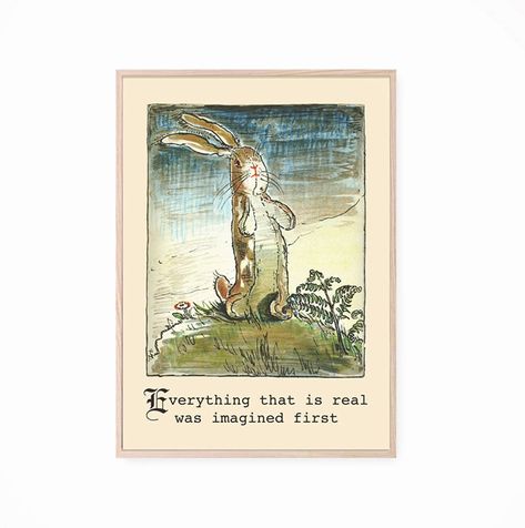 Printable Instant Download Velveteen Rabbit Vintage Art | Etsy Storybook Nursery, The Velveteen Rabbit, Rabbit Vintage, Vintage Nursery Decor, Reading Posters, Velveteen Rabbit, Retro Kunst, Vintage Bunny, School Room