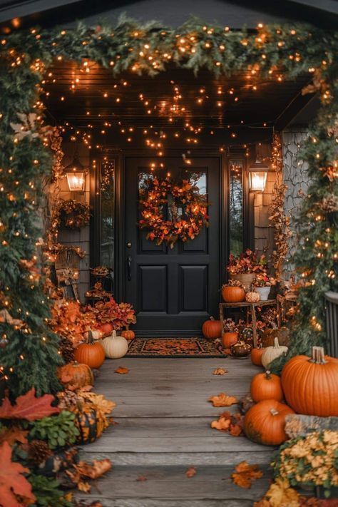 Fall Porch Decor Ideas, Outdoor Fall Decor, Fall Porch Decor, Fall Outdoor Decor, Fall Decorating Ideas, Fall Decorations Porch, I Love Fall, Fall Outdoor, Fall Porch