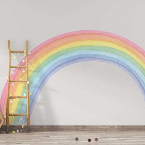 Paint rainbow on wall diy