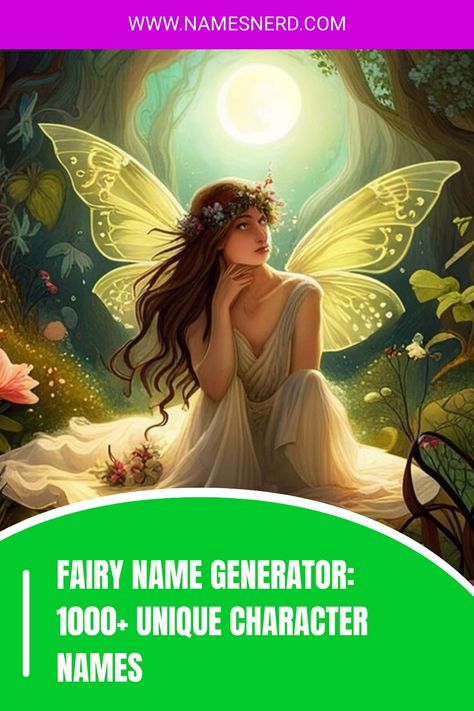 Fairy Name Generator: 1000+ Unique Character Names Unique Character Names, Fairy Name Generator, Fairy Name, Mystical Names, Fairy Names, Pirate Fairy, Famous Fairies, Dark Power, Blue Fairy