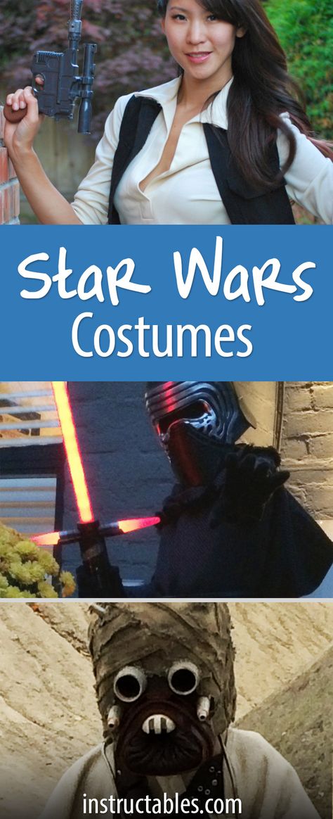 Whether you dream of being Rey, Han Solo, Yoda, or a droid, this collection has every Star Wars character you could want to be for Halloween. Funny Star Wars Costumes, Star Wars Costume Ideas Women, Star Wars Dress Up, Female Star Wars Costumes, Star Wars Cosplay Ideas, Diy Star Wars Costume, Star Wars Characters Costumes, Easy Star Wars Costumes, Star Wars Halloween Decorations