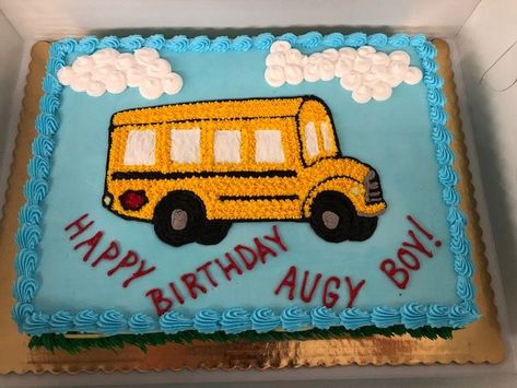 Bus Birthday Cake, School Bus Cake, School Bus Birthday, Bus Cake, Novelty Cakes, Sheet Cake, Cookie Cake, 7th Birthday, School Bus