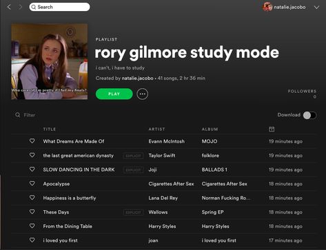 Songs To Play While Studying, Rory Gilmore Music List, Studying Playlist Names, Romanticizing School Playlist, Study Playlist Names, Academic Validation Playlist, Playlist Recommendation, Study Playlist, Indie Music Playlist