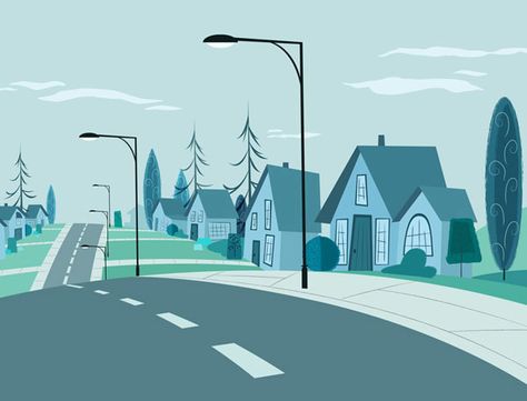 Foster Home For Imaginary Friends, Bg Design, Concept Art Tutorial, Cartoon House, City Cartoon, Cartoon World, Gesture Drawing, Scene Design, Cartoon Background