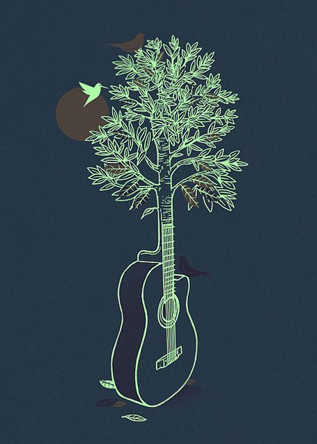 i made a tree-guitar in a sketch book once...i should find it. i need to make my work digital. Guitar Sketch, Music Tree, Guitar Illustration, Guitar Drawing, Music Illustration, Dark Ink, Mural Ideas, Band Art, Music Fest