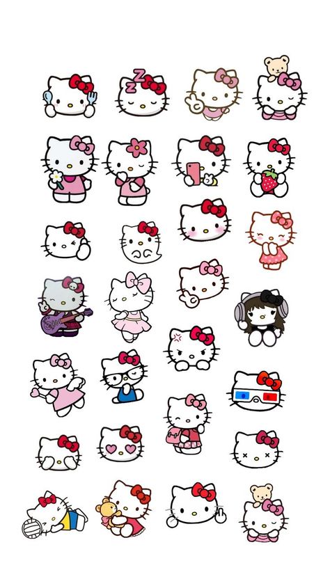 💞❤️ Hello Kitty Stickers, Hello Sticker, Diy Hello Kitty, Hello Kitty Imagenes, Hello Kitty Printables, Paper Crafts Magazine, Hello Kitty Aesthetic, Kitty Drawing, Diy Gifts For Him