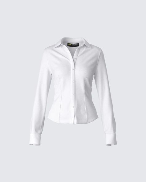 Office Siren – FINESSE White Poplin Shirt, Png Clothes, Welcome To The Future, Hot Girl Summer, White Collared Shirt, The Office Shirts, White Long Sleeve Shirt, No Waste, Fall Fits